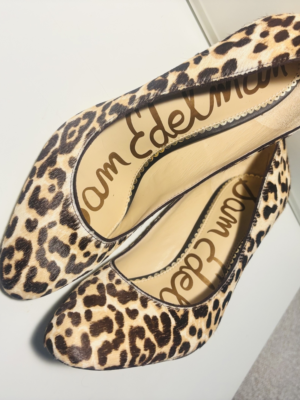 Sam Edelman Leopard-Print Pumps in Tan and Black